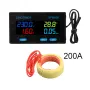 SINOTIMER SPM005 Multifunctional Power Meter High Accuracy LCD Display Measures Voltage Current Temperature Power 32-bit Operation