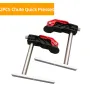 ENJOYWOOD 2 Pack 19mm 20mm Bench Dog Hold Down Quick Clamps Stainless Steel MFT Table T-Track Guide Rail System Clamps For MFT Table / T-Track / For Makita / Festool Guide Rail
