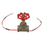 Interrupteur d'éclairage vintage Steampunk 1/2 pouce avec fil traversant en fer rouge