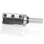 1/2 Inch 12mm Shank 3 Flutes Carbide Insert Flush Trim Router Bit Pattern Bit Top and Bottom Bearing Template Flush Cut Router Bit 1-1/8\ / 28.6mm Cutting Diameter for Wood Trimming
