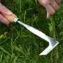 Weeding Machine with Crack Weeding Feature Ergonomic Wood Handle Versatile Garden Tool for Uprooting Weeds Ideal Gardening Tool for Lawn and Yard Care