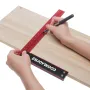 ENJOYWOOD Signature Precision Square Right Angle Ruler 300mm Guaranteed T Speed Measurements Ruler for Measuring and Marking Woodworking Carpenters Aluminum Alloy Framing Professional Carpentry Use