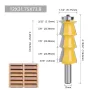 LAVIE 12mm 1/2\ Shank Louver Shutter Style Router Bit Woodworking CNC Carbide Milling Cutter with Bearing Ideal for Decorative Line Carving on Wood
