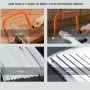 6 inch handzaag van koolstofstaal, verstelbaar met antislip schroefdraad, veelzijdig met 5 bladen voor houtbewerking, doe-het-zelf houtbewerking, snijgereedschap