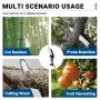 Drillpro 8 Inch Electric Chainsaw Brushless Motor Automatic Oiler Compatible with 18V Li-ion Battery Cordless Wood Cutter 10000mAh Peak
