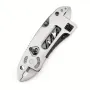 6-in-1 Stainless Steel Multitool Adjustable Wrench Screwdriver Bits Saw Blade Knife Compact Folding Design Ergonomic Handle Camping Hunting DIY Projects Survival Tool Portable