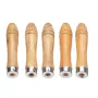 5PCS Wooden File Handles Ergonomic Secure Fit 9cm Length 4mm Diameter Fits 4-6 Inch Files Versatile for Metal Files Wood Rasps Screwdrivers Hand Drills