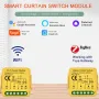 Tuya Wifi/Zigbee Smart Curtain Module Alexa Google Home Assistant Compatible with Remote App Control Timer Schedule Sharing Function Ideal for Smart Home Automation