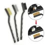 15PCS Wire Brush Set Stainless Steel Brass & Nylon Curved Handle Brushes for Cleaning Welding Slag & Rust Removal Industrial Scrubbing Power