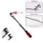 72-Tooth Retractable Ratchet Wrench Set Extensible Handle Carbon Steel Quick Release Spanner 1/4\ 3/8\ 1/2\ Multifunctional Hand Tool