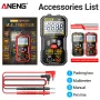 ANENG M127 Digital Multimeter True RMS 4000 Counts Automatic Identification High-Definition Backlight LCD Compact Portable Multimeter AC DC Voltage Resistance Measurement