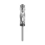 1/4 Inch Shank Carbide Compression Flush Trim Router Bit with Top Bottom Bearing 1/2 Inch Cutting Dia Tungsten Carbide Cutter for Woodworking Trimming Slotting