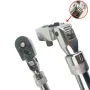 72-Tooth Retractable Ratchet Wrench Set Extensible Handle Carbon Steel Quick Release Spanner 1/4\ 3/8\ 1/2\ Multifunctional Hand Tool