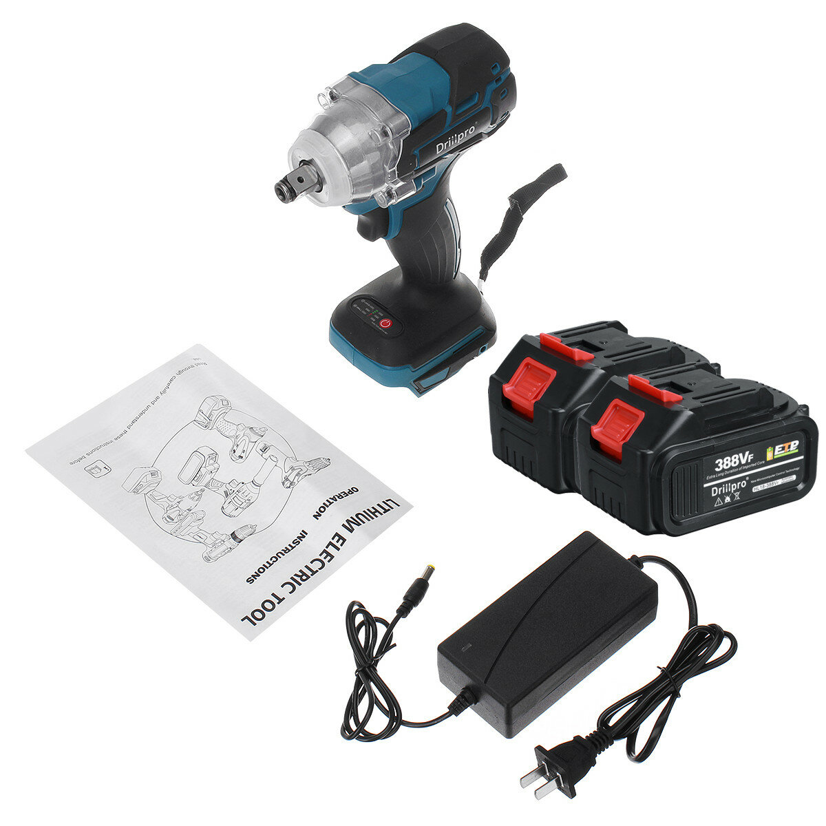 two battery & US plug