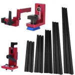 Aluminum Multi T-Track Fence Woodworking Miter Track Fence DIY T Slot Bandsaw Jig Miter Track Sliding Bracket Miter Gauge Backer
