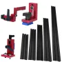 Aluminum Multi T-Track Fence Woodworking Miter Track Fence DIY T Slot Bandsaw Jig Miter Track Sliding Bracket Miter Gauge Backer