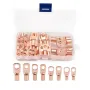 60pcs Wire Lug Copper Ring SC6-25 Copper Connectors Bare Cable Electric Crimp Terminal Connector Kit