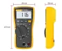 116C Digital Multimeter, Measures AC/DC Voltage To 600V and AC/DC Current to 10A Measures Resistance Continuity Frequency and Capacitance Includes Holster and Silicone Test Lead Set