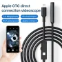 Camera with Light, 1920P HD Borescope with 8 Adjustable LED Lights, with 16.4ft Semi-Rigid Snake Cable, 7.9mm IP67 Waterproof Inspection Camera for iPhone
