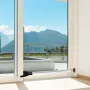 19-52Inch Adjustable Length Security Door Stopper Lock Bar Anti Slip Base Heavy Duty for Sliding Doors Home Hotel