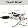 6-in-1 Stainless Steel Multitool Adjustable Wrench Screwdriver Bits Saw Blade Knife Compact Folding Design Ergonomic Handle Camping Hunting DIY Projects Survival Tool Portable