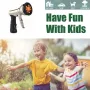9-Pattern Adjustable Hose Sprinkle Nozzle Multifunctional Irrigation Sprayer Zinc Alloy Ergonomic Handle High Pressure for Cleaning Garden Lawn Car Wash Pet Shower