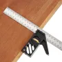 ENJOYWOOD Adjustable 300mm Aluminum Alloy Combination Square 45 90 Degree Angle Scriber Steel Ruler Woodworking Line Locator Ruler DIY Carpenter Measuring Tool