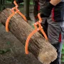 8/13/20inch Heavy Duty Stainless Steel Log Lifting Tongs 330 lbs Capacity Secure Hook Grip for Firewood Collection Brush Clearing Outdoor Wood Handling Tools
