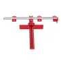 ENJOYWOOD Red Aluminum Alloy Metric/Inch Cabinet Hardware Jig 5mm Drill Guide Cabinet Handle Template Jig