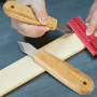 Wood Carving Knife CR-V Steel Blade 60° Angle 154mm Total Length Ergonomic Wooden Handle Woodworking Tool