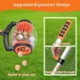 Nut Collector Rolling Garden Nut Harvester Telescopic Handle 1-Gallon Capacity Aluminum Alloy Stainless Steel Wire Cage for Pecans Walnuts Acorns Golf Balls