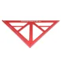 16 Inch 400mm Woodworking Triangle Measuring Ruler Aluminum Alloy Red High Precision 90/45 Degree Angle Clear Metric Scale for Measuring Drawing