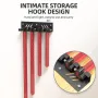 ENJOYWOOD 4PCS V Shape Ruler 7/9/12/22inch Portable Woodworking Tool with Double-Sided Imperial Scale and Storage Hook Ideal for Accurate Vertical Measurement