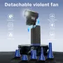 Drillpro 138,000RPM High Speed Brushless Motor Handheld Turbo Fan Air Blower 8000mAh Battery Portable Dust Cleaner Multi Nozzle Versatile Power Tool