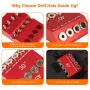 30 45 90 Degree Drill Guide Angle Drill Hole Guide Jig with 4 Sizes Drill Bits for Angled and Straight Hole Sturdy Aluminum Alloy Drilling Jig for Cable Railing Deck Stair Handrail