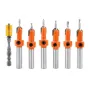 2.8-4mm Wood Countersink Drill Bit Set HSS Tungsten Steel 45# Steel Body High Precision Durable Wear Resistant Tapered Drill Bits