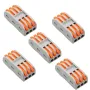 5 Pcs Mini Quick Wire Cable Connectors Universal Compact Conductor Splice Cable Push-in Terminal Block SPL1-4 Efficient Wiring Solution Reusable for Soft and Hard Wires