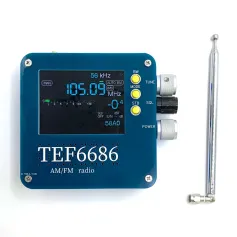TEF6686 Full-Band Radio Receiver with Large LCD Display Rechargeable Battery Long Range AM FM SW MW LW Frequencies Portable Design