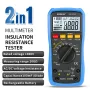 Snakol SK-505A 2in1 Digital Multimeter Insulation Resistance Tester 1000V Megohmmeter Backlit LCD PI/DAR Testing High Accuracy