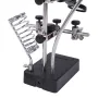 8X Adjustable High Magnification Glass Desktop Magnifier 6 LED Lights for Perfect Illumination Lightweight Portable Detail Work Tool