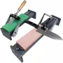 Telaio per affilatura coltelli in alluminio, smerigliatrice angolare fissa, 4 angoli, scalpello per intaglio del legno, dispositivo di affilatura per forbici, scalpello per pialla, affilatrice professionale per pietra per affilare con funzionamento manual