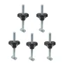 5 Pack T Bolt Knob Kit Miter Track Sliding Nut Woodworking Tool Jigs Screw Fixture For Workbench T-Slot Suitable Use With 1/4\ And Universal T-Track