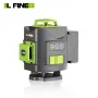 LFINE 4D 16 Line Green Laser Level Class II 515nm Self-Leveling ±1mm at 7m 30M Range 1200mAh Batteries Multi-Purpose Tripod