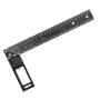 Multifunctional Right Angle Ruler High Carbon Steel 1.5mm Thickness Aluminum Handle 300mm/400mm for Woodworking and Construction