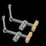 19mm/20mm 2PCS Woodworking Desktop Clip with 4 PCS Dog Holes Stop Fast Fixed Dog Hole Clip Clamp Brass Stainless Steel Fixture Vise Benches Joinery Carpenter Tool