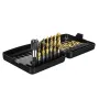 Drillpro 13 stuks M3-M10 metrische schroefdraadtapboorset met zeskantschacht, boor met samengestelde schroefdraad, handgereedschap met verbindingsstang