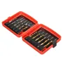 Drillpro 13 stuks M3-M10 metrische schroefdraadtapboorset met zeskantschacht, boor met samengestelde schroefdraad, handgereedschap met verbindingsstang