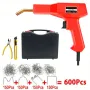 EU Plug Red Portable Plastic Welding Machine Quick and Easy Operation Ergonomic Design Stainless Steel Staples Overheat Protection for Car Bumper Crack Repair PVC Welding