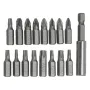 17PCS Socket Screwdriver Metal L-shaped Angle Head Twin Wrench Driver Torx Pozidriv Bit