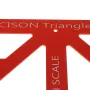 90/45 Degree Aluminum Alloy Multi-function Woodworking Triangle Ruler Inch Precision Triangle Ruler